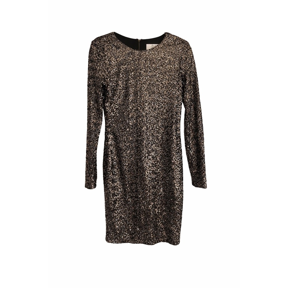 Mark & James Badgley Mischka Gold Sequin Dress Small Cocktail Glam MSRP $385